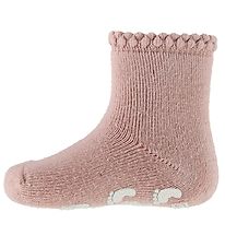 Condor Chaussettes av. Antidrapant - Rose Clair