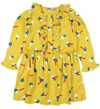 Stella McCartney Kids Kleid - Viskose - Gelb m. Muster