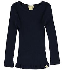 Minimalisma Bluse - Bergen - Seide/Baumwolle -Dark Blue
