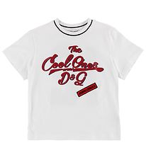 Dolce & Gabbana Stuttermabolur - Millennials - Hvítur M. Texti