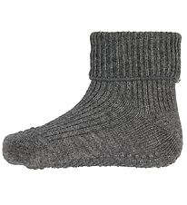 Melton Graumeliert - ABS - Babysocken