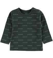 Petit Stad Sofie Schnoor Blouse - Jersey - Groen m. Logo's