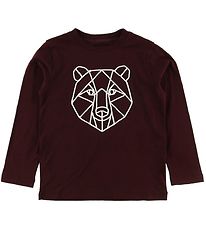 Emporio Armani Long Sleeve Top - Bordeaux w. Bear