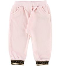 Fendi Velvet Trousers - Rose w. Logo