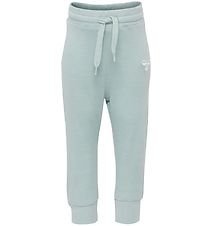 Hummel Joggingbuxur - Ull/Viscose - HML olía - Grænblátt
