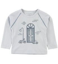 Fixoni Long Sleeve Top - Joy - Babyblue w. Cars