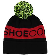 DC Bonnet av. Pom-Pom - Chester - Noir/Rouge