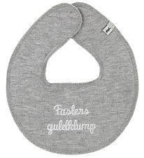 Pippi Baby Teething Bib - Round - Fasters Guldklump - Grey