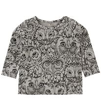Soft Gallery Long Sleeve Top - Bella - Drizzle w. Owls
