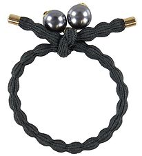 Kknekki Hair Tie - Charcoal w. Pearls