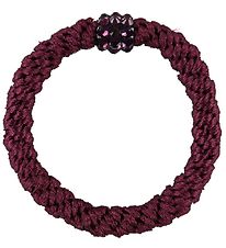Kknekki Hair Tie - Bordeaux w. Rhinestone