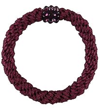 Kknekki Hair Tie - Burgundy w. Rhinestones