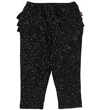 Little Wonders Leggings - Abigail - Noir av. Gommettes  Paillet