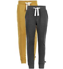 Minymo Sweatpants - 2-pack - Mustard/Charcoal