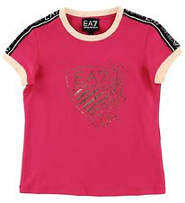 EA7 T-shirt - Rosa m. Tryck/Logorand