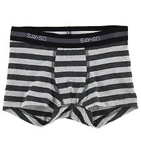 Say-So Boxershorts - Grijs Gestreept