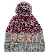 Roxy Bonnet - Tricot - Gris av. Pompon/Logo