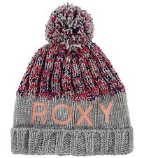 Roxy Mössa - Stickat - Grå m. Tofs/Logo