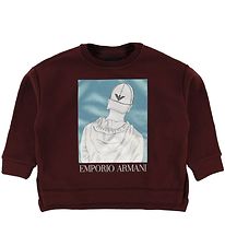 Emporio Armani Sweatshirt - Bordeaux w. Print