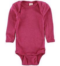 Engel Romper l/s - Wol/Zijde - Raspberry