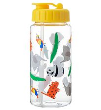 Petit Jour Paris Water Bottle - 350 ml - Yellow w. Animals