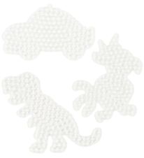 Hama Midi Perluspjald - 3 Pakki - Bíll, Risaeðla & páfagaukur