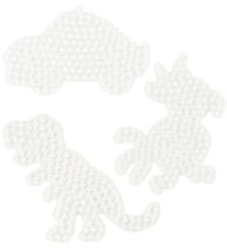 Hama Midi Perlen Steckplatten - 3er-Pack - Auto, Dinosaur & Papa