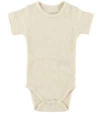 Hust and Claire Bodysuit s/s - Wool/Bamboo - Off White