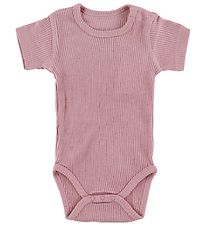 Hust and Claire Bodysuit s/s - Wool/Bamboo - Rose