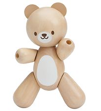 PlanToys Teddybr aus Holz - Natur
