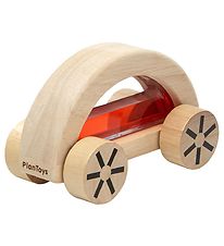 PlanToys Puinen auto - Luonnollinen/Punainen