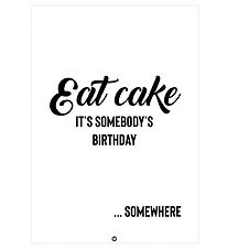 Citatplakat Veggspjald - A3 - Borða Cake