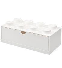 LEGO Storage Tiroir de stockage - 8 Boutons - 31x15x9 - Blanc