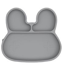 We Might Be Tiny Plate - Silicone - 3 Room - Rabbit - Grey