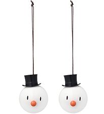 Hoptimist Julgranskular - Snowman - 2 st. - :5 cm - Vit