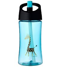 Carl Oscar Water Bottle - 350 ml - Turquoise Giraffe