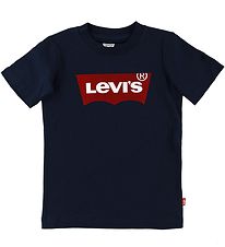 Levis Stuttermabolur - Batwing - Dökkblátt M. Lógó