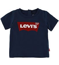 Levis Stuttermabolur - Batwing - Dökkblátt M. Lógó