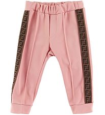 Fendi Hosen - Pink m. Logo-Streifen