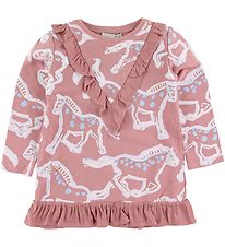 Stella McCartney Kids Kleid - Gemalte Pferde - Pink