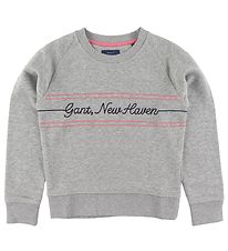 GANT Sweatshirt - Gant Script - Graumeliert