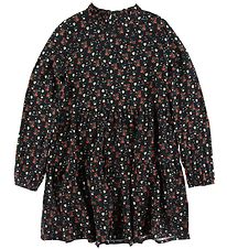 Grunt Robe - Dora - Noir av. Fleurs