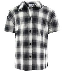 Grunt Shirt - Ditte - Black/White w. Checks