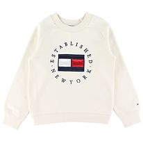 Tommy Hilfiger Sweatshirt - Elfenbein m. Logo