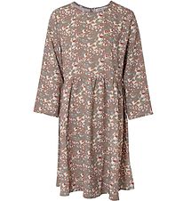 Hound Dress - Brown w. Flowers