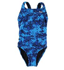 TYR Zwempak - Glacial Maxfit - Blauw m. Patroon