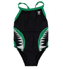 TYR Zwempak - Shark Bijt Diamondfit - Zwart/Groen