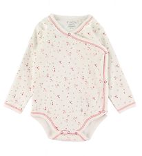 Fixoni Wrap Bodysuit l/s - Light Rose w. Flowers
