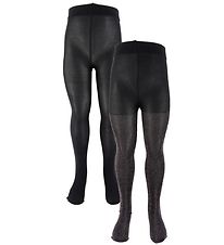 The New Tights - 2-pack - Black/Multiglitter