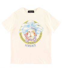 Versace T-shirt - Vit m. Mngfrgad Logo